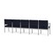 Lesro Lenox Steel 5 Seater with Center Arms, Navy/Midnight Seat, Navy/Midnight Back, 106.5 W 24.5 L 32 H LS5103 - alternate 3